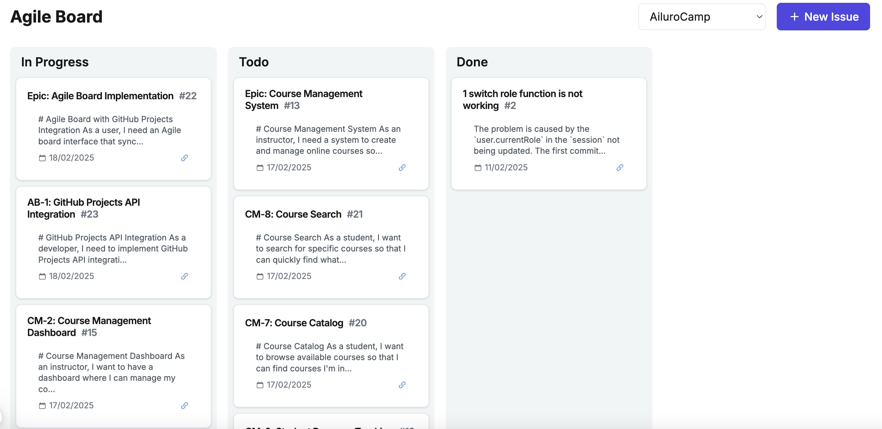 Kanban Board Screenshot